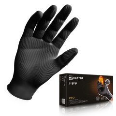 MERCATOR GoGrip Black - nitril erősítésű kesztyű