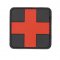 Nášivka 3D Medic Cross RED/BLACK 4 cm
