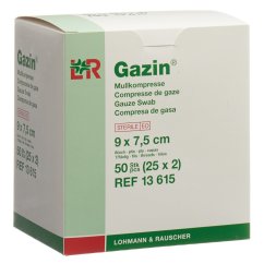Steril géz 9 cm x 7,5 cm (25 2 db-os boríték.)