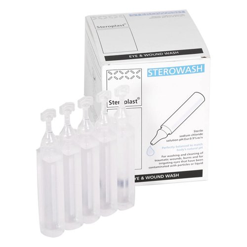 Sterowash 20 ml - výplach očí v ampulkách