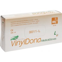 Vinyl kesztyű DONA 100 db (lejár: 2025.08.02.)