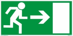 VÉSZKIJÁRAT JOBB - FTL tábla