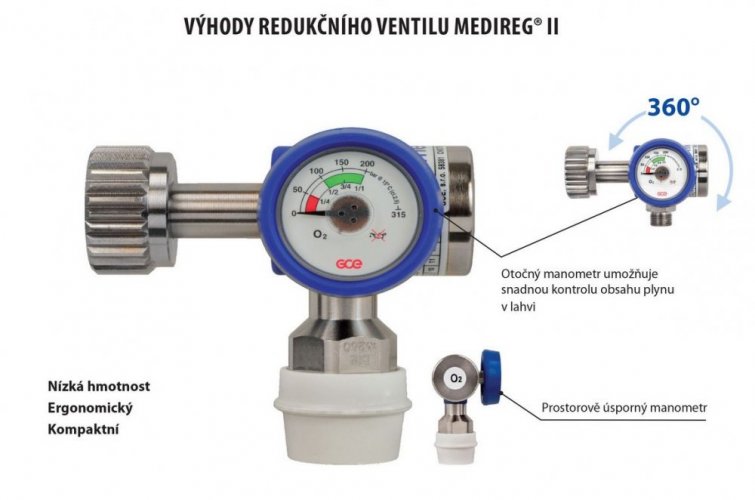 Fľaškový redukčný ventil MEDIREG II 50L