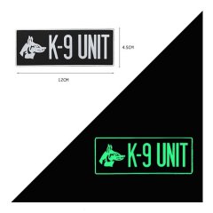Felvarró Velcro 3D K9 UNIT foszforeszkáló