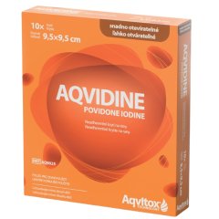 Aqvidine Povidone Iodine 9.5x9.5cm 10ks (exp. 04/2026)
