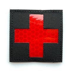 Fényvisszaverő tapasz Velcro Medic Cross 5 cm