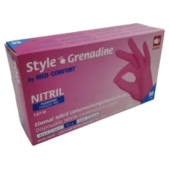 Style Grenadine nitrilové rukavice, ružové - veľ. S, 100 ks (exp. 12/2026)