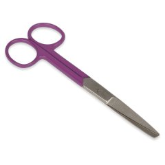 Nožnice rovné hrotato-tupé 14 cm - fialové