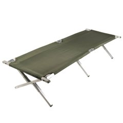 Összecsukható tábori ágy (US típus), megerősített acélvázzal, 200 kg teherbírással