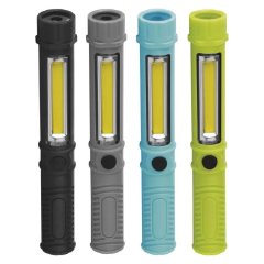 COB LED + LED kézi zseblámpa