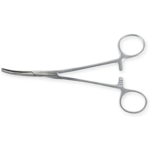 Svorka na cievy Kelly (hemostatické kliešte, zahnuté) 16 cm
