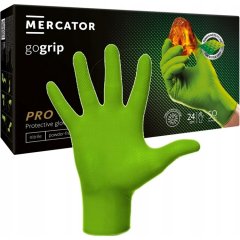 MERCATOR GoGrip Green - megerősített nitril kesztyű