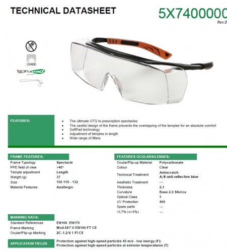 Védőszemüveg Univet 5X7 4000