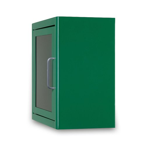 AED doboz riasztóval zöld