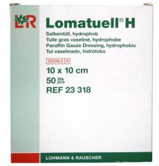 Lomatuell H 10 x 10 cm / 50 darab zsíros  tüll