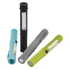 COB LED + LED kézi zseblámpa