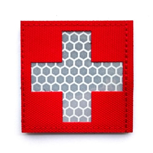 Reflexná nášivka Velcro Medic Cross 5 cm